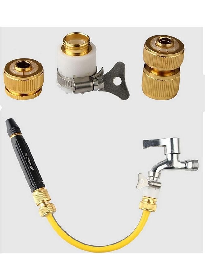 Beauenty Adjustable High Pressure Garden Hose Spray Gun Ideal for Car Washing Garden Irrigation Pet Bathing Durable Metal Nozzle for Powerful Watering Fitted with Brass Connector - Image 3