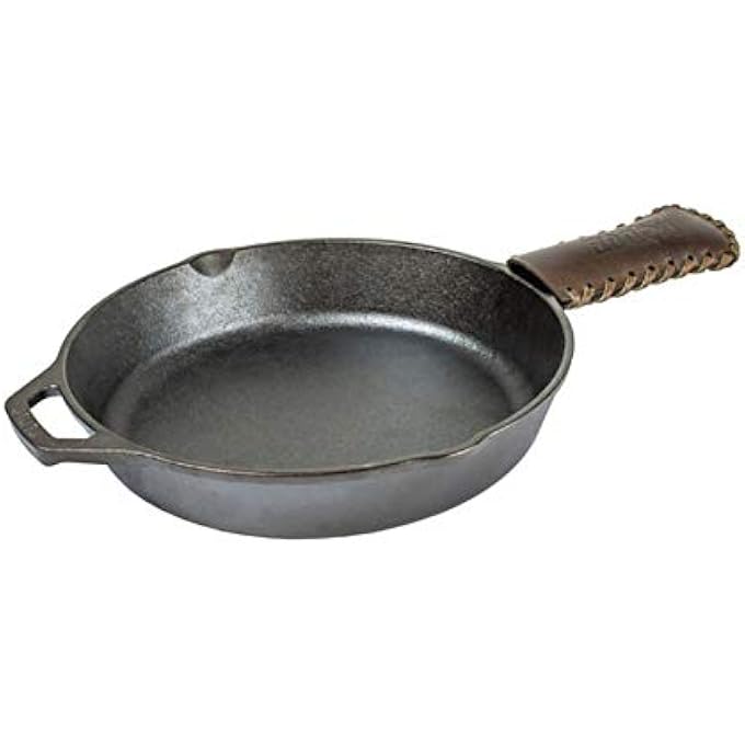 مقلاة حديد زهر 30 سم بدون خياطة من جلد نوكونا مع حامل مقبض ساخن مقلاة حديد زهر 30 سم مع حامل مقبض ساخن من الجلد الطبيعي - Image 4