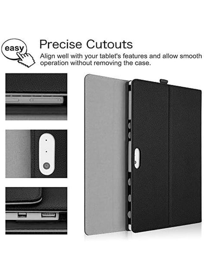 Case For Microsoft Surface Pro 7 Plus Pro 7 Pro 6 Pro 5 Pro 4 Pro 3 12.3 Inch Tablet Multiple Angle Viewing Portfolio Business Cover Compatible W Type Cover Keyboard Black