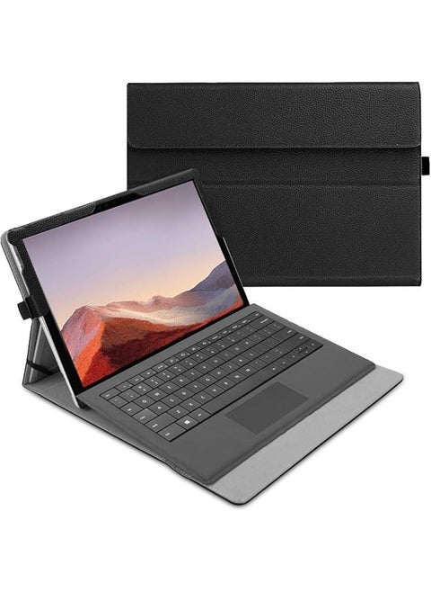 Case For Microsoft Surface Pro 7 Plus Pro 7 Pro 6 Pro 5 Pro 4 Pro 3 12.3 Inch Tablet Multiple Angle Viewing Portfolio Business Cover Compatible W Type Cover Keyboard Black