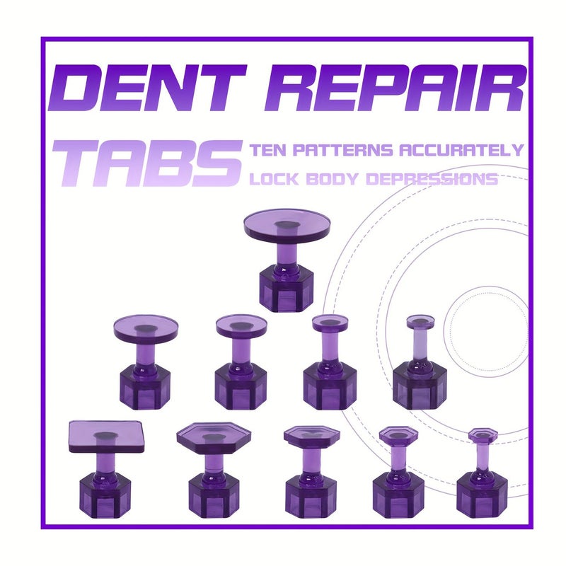 10pcs Heavy Duty Plastic Car Dent Repair Puller Set For Fenders Bumpers Doors - Image 4