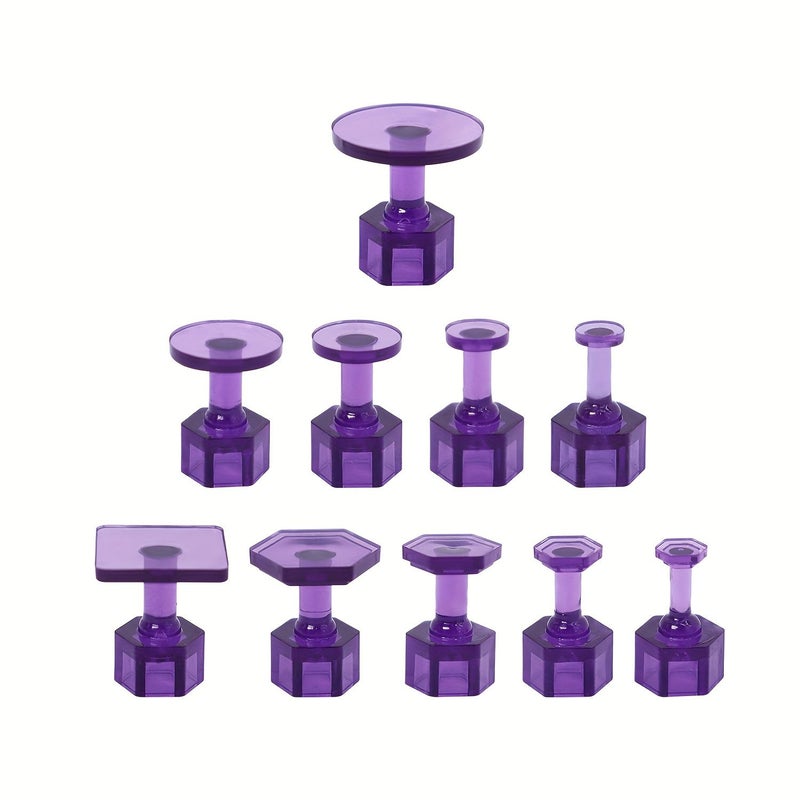 10pcs Heavy Duty Plastic Car Dent Repair Puller Set For Fenders Bumpers Doors - Image 1
