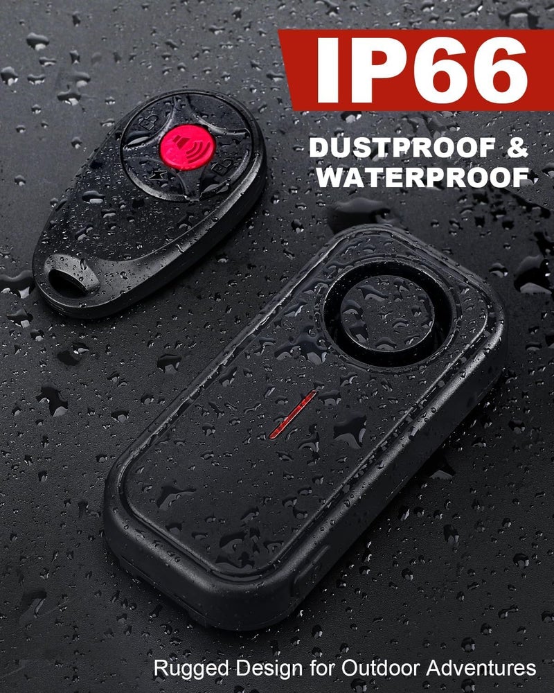 Wireless Bike Alarm with Remote, Ultra Loud 113dB Shock and Vibration Sensor, IP66 Waterproof Anti-Theft Security for Electric Bikes, Motorcycles, Scooters, Mopeds & Doors/Windows Accessories - Image 2