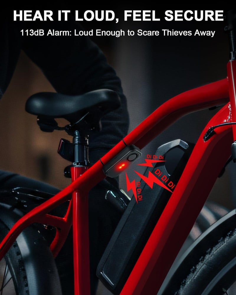 Wireless Bike Alarm with Remote, Ultra Loud 113dB Shock and Vibration Sensor, IP66 Waterproof Anti-Theft Security for Electric Bikes, Motorcycles, Scooters, Mopeds & Doors/Windows Accessories - Image 5