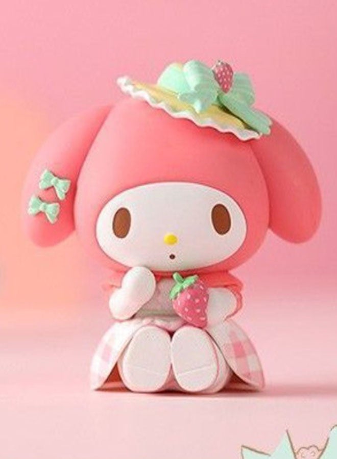 6PCS Wreath My Melody Blind Box Figure Set , Cute Anime Collectible Model, Adorable Collectible Statue, Desktop Trendy Toy Ornament, Car Ornament, Surprise Unboxing Experience, Kids Girls Birthday Gift Collection , Mystery Gifts For Boys Girls , 10 cm - Image 5