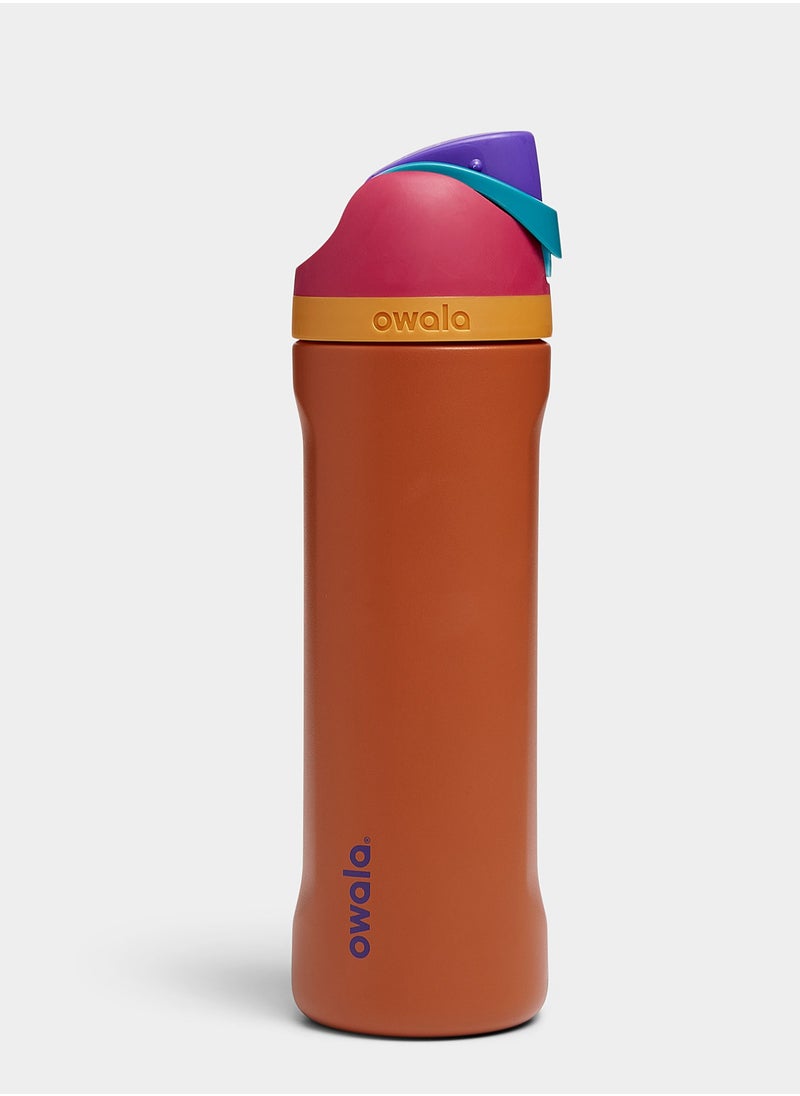 Owala FreeSip Insulated Stainless Steel Water Bottle with Straw for Sports Travel and School BPA-Free Sports Water Bottle (Brown 24OZ)  - Image 1