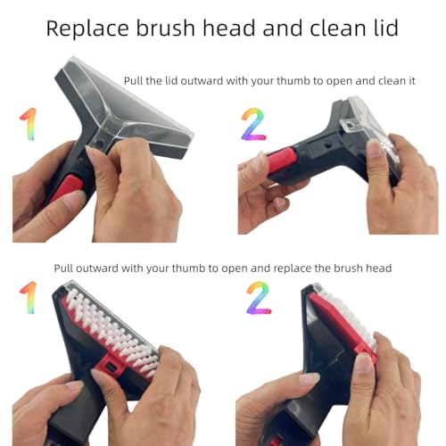 Sionlan FH14050 Multi Purpose Tools Brush Replacement Parts Compatible with Hoover CleanSlate Portable Machine FH14050 FH15000V FH14052 BH14000V FH14000 FH14010 FH14020 Tough Stain Brush Tool Attachments(1+2) - Image 5