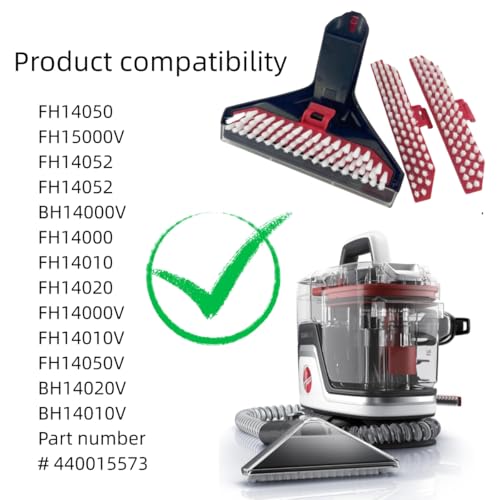 Sionlan FH14050 Multi Purpose Tools Brush Replacement Parts Compatible with Hoover CleanSlate Portable Machine FH14050 FH15000V FH14052 BH14000V FH14000 FH14010 FH14020 Tough Stain Brush Tool Attachments(1+2) - Image 2