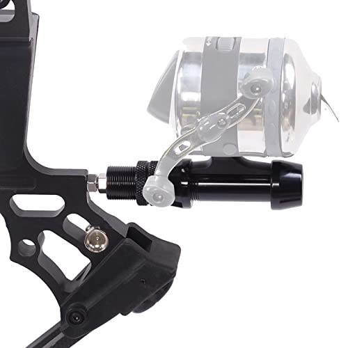 SOPOGER Bowfishing Reel Seat Mount - Archery Bow Fishing Reel Mount Heavy Duty Aluminum Spinning Reel Seat Set for Compound and Recurve Bow Hunting Fishing Rod (Black) - Image 3