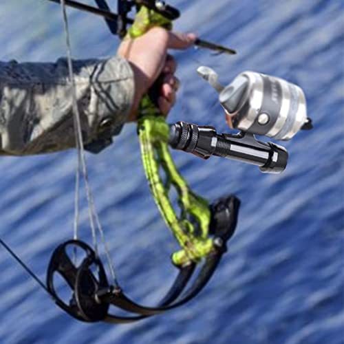 SOPOGER Bowfishing Reel Seat Mount - Archery Bow Fishing Reel Mount Heavy Duty Aluminum Spinning Reel Seat Set for Compound and Recurve Bow Hunting Fishing Rod (Black) - Image 5
