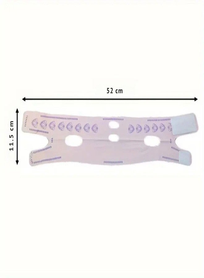 TASKHOUSE V-Line Lifting Face Mask for Women Chin Slimming Strap for Double Chin Reduction, Neck Firming & Face Tightening (Pack of 1; Light Pink) - Image 2