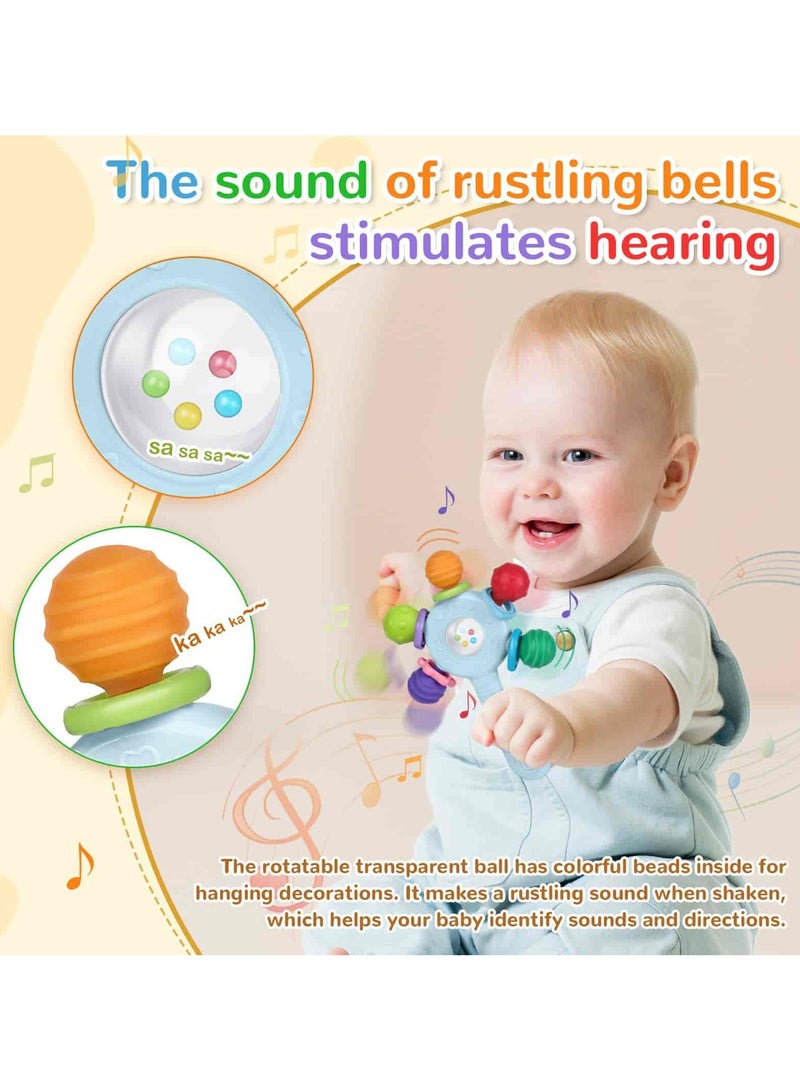 Aideli Baby Rattle Teething Ring – BPA Free, Safe Design, Improves Grip & Hearing Development, Suitable for Infants 0-36 Months - Image 3