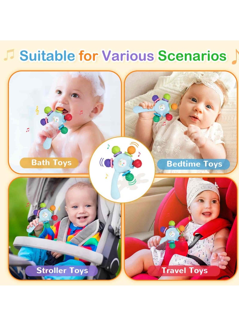 Aideli Baby Rattle Teething Ring – BPA Free, Safe Design, Improves Grip & Hearing Development, Suitable for Infants 0-36 Months - Image 4