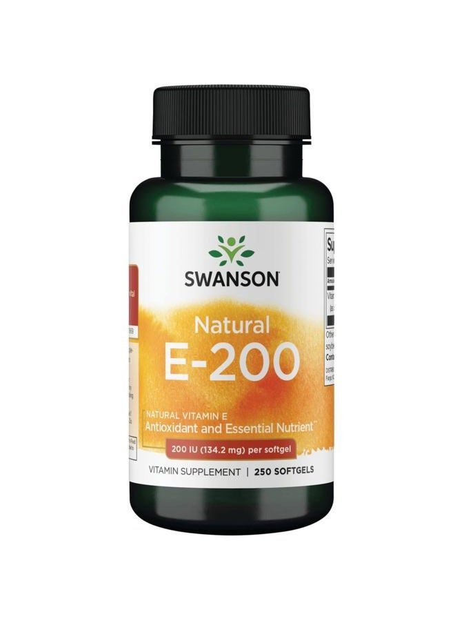 SWANSON Vitamin E Natural 200 Iu (134.2 Mg)250 Softgels - Image 1
