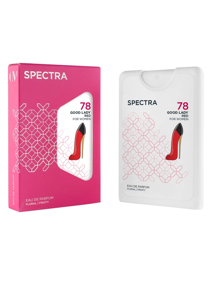 Spectra Pocket 078 Good Lady Red EDP Perfume For Women - 18ml - Image 1