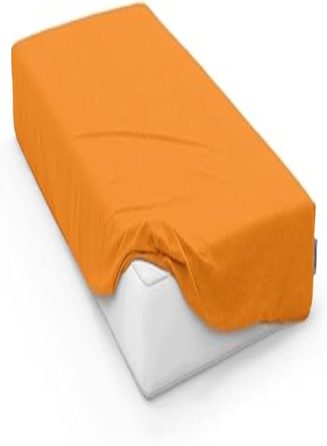 continental comfort Bed sheet fitted 150 TC cotton Orange 180x200