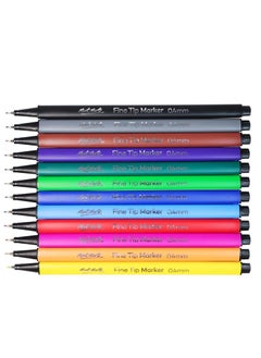 Mont Marte 12-Piece Fineliner Pens 0.4mm Tip Multicolour  - Image 2