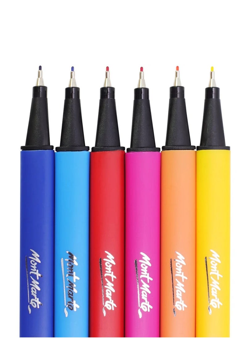 Mont Marte 12-Piece Fineliner Pens 0.4mm Tip Multicolour  - Image 3