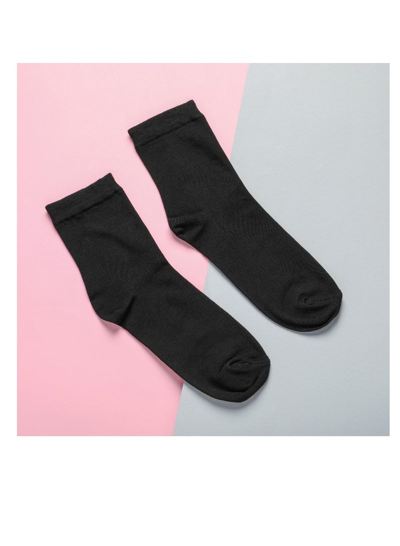 ALLKING Ankle-Length Cotton Socks for Men and Women | Odor-Free & Breathable | Anti-bacterial | 3X Softer | Black | Pack of 5 - Image 3