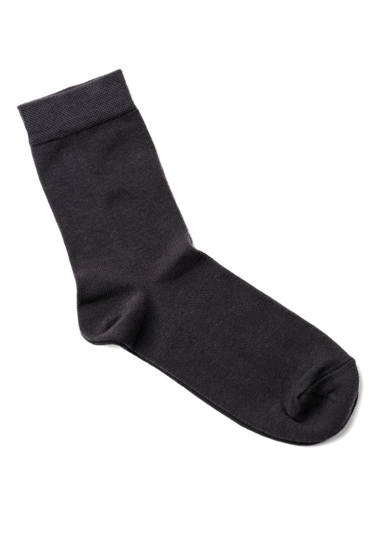 ALLKING Ankle-Length Cotton Socks for Men and Women | Odor-Free & Breathable | Anti-bacterial | 3X Softer | Black | Pack of 5 - Image 1