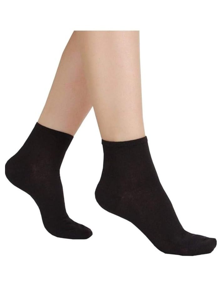 ALLKING Ankle-Length Cotton Socks for Men and Women | Odor-Free & Breathable | Anti-bacterial | 3X Softer | Black | Pack of 5 - Image 4