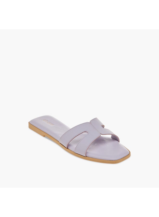 Celeste Women's Textured Cutout Detail Slip-On Sandals  - Image 2
