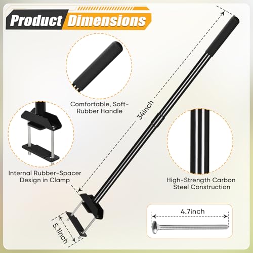 CAROD Mower Mount Assist Handle, Adjustable Grab Bar Zero Turn Mower Accessories, Get On/Off Aid Tool with Support Grip and Longer Bolt Kit, Lawn Mower Parts Mounting Handle Fits Most Zero Turn Models - Image 2