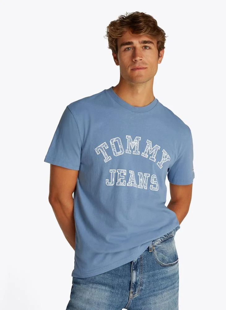 TOMMY JEANS Paisley College  Crew Neck T-Shirt