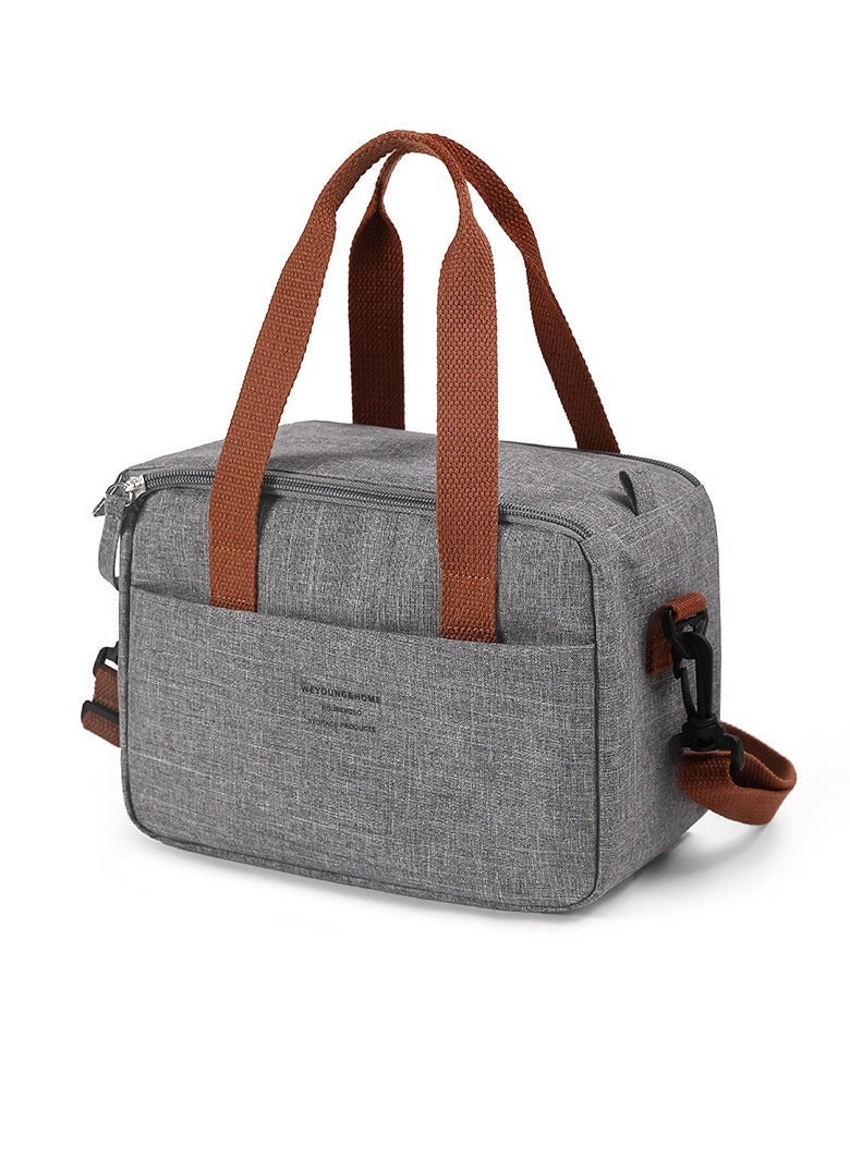 rayze Lunch Box Bag for Women Adults Men with Adjustable Shoulder Strap,Reusable Cute Lunch Pail bag for Lunch Box - Leakproof, Insulated Lunch Box Tote with Large Capacity, Cooler Lunch Container for Work/Travel/Office (Grey) - Image 1
