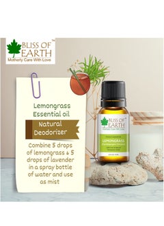 BLISS OF EARTH Bliss Of Earth Pure Lavender Essential Oil & Lemongrass Natural Organic Essential Oil Combo 10ml Therapeutic Grade Pack Of 2  - Image 5