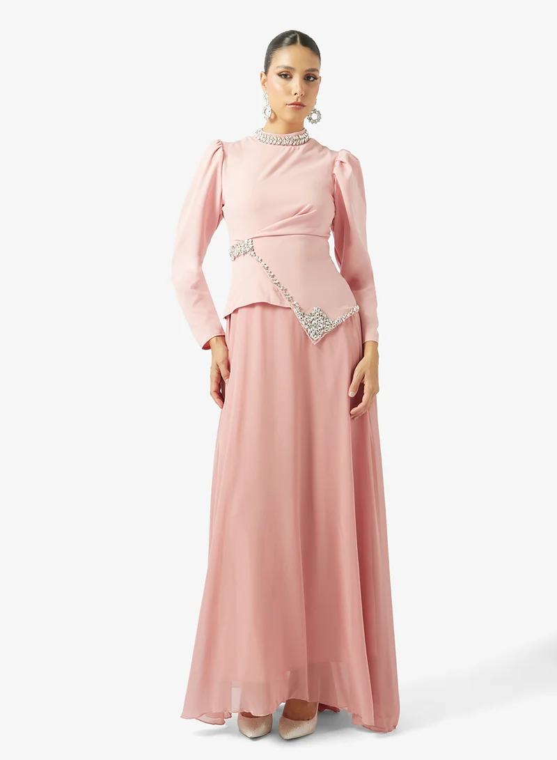 خزانة Mock Peplum Dress