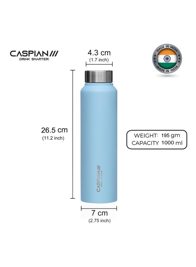 Caspian Astra Stainless Steel Water Bottle 1 ltr (Litre) for Fridge, Home, Office, School, Gym-Ideal for Adults, Men, Women, Kids, Boys, Girls-1000ml Leakproof, Rust free, Set of 8, Multicolor-GPBL - Image 4