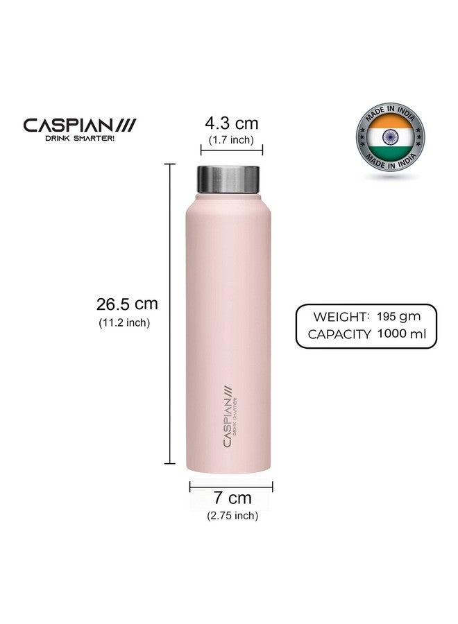 Caspian Astra Stainless Steel Water Bottle 1 ltr (Litre) for Fridge, Home, Office, School, Gym-Ideal for Adults, Men, Women, Kids, Boys, Girls-1000ml Leakproof, Rust free, Set of 8, Multicolor-GPBL - Image 3