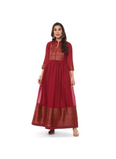 BIBA Women YARNDYED Mix and Match(RAJWADA1594_Maroon_34)