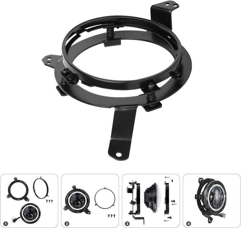 YEEGO DIRECT 2PCS Headlight Mounting Bracket for 2018-2019 Jeep Wrangler JL - Image 4