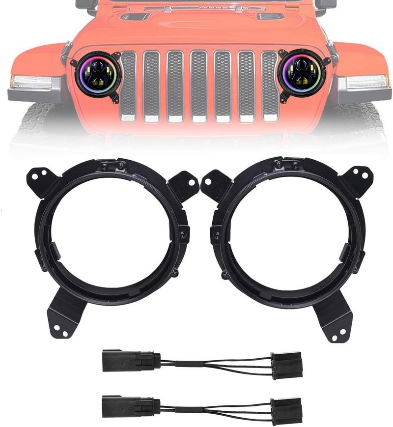YEEGO DIRECT 2PCS Headlight Mounting Bracket for 2018-2019 Jeep Wrangler JL - Image 1