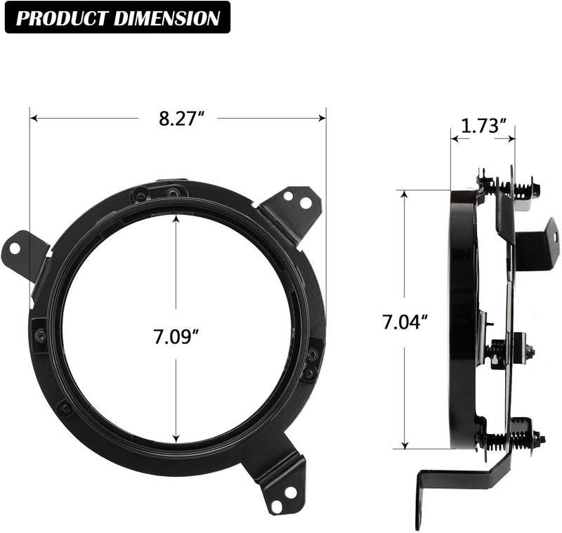 YEEGO DIRECT 2PCS Headlight Mounting Bracket for 2018-2019 Jeep Wrangler JL - Image 2