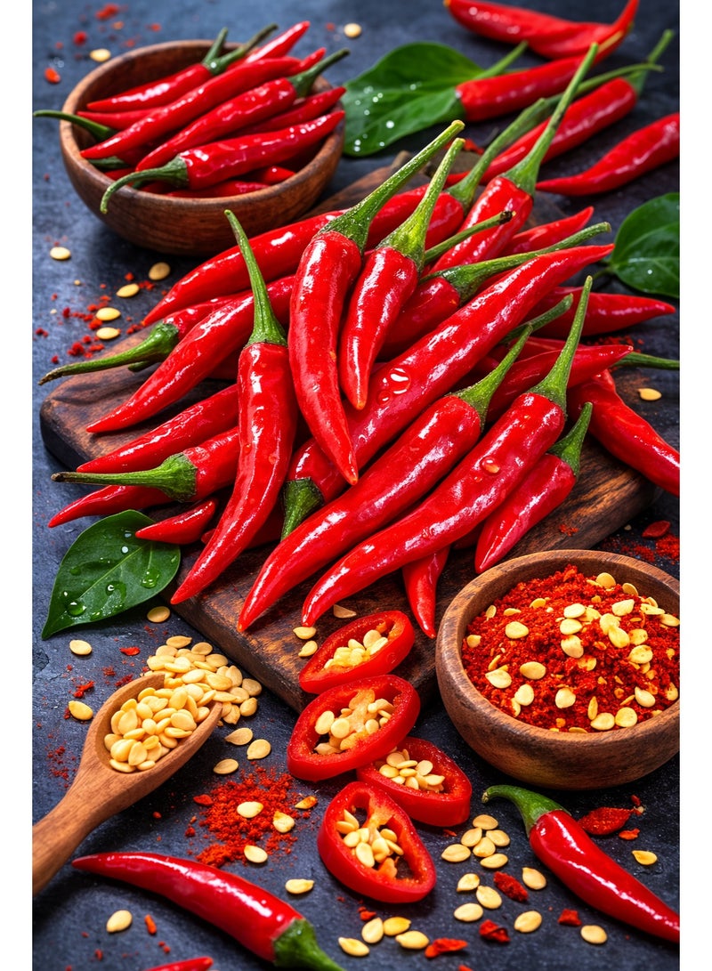 vsell24 PACK OF 3-10G Organic Large Chilli Seeds Grow Mirchi at Home Non-GMO Seeds With 98% Cleaness, 96% Purity, 85% Germination Rate (Mirchi) - Image 4