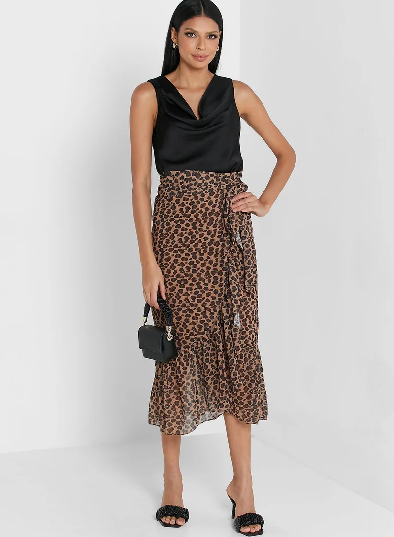 Never fully Dressed Ruffle Detail Wrap Skirt