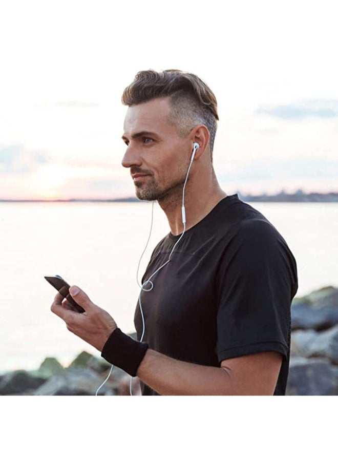 SHOPI - In-Ear Headphones with Cable and Microphone and Volume Control Compatible with iPhone 13/12/SE/11/X/XS/XS Max/XR/8/7 Supports All iOS - Image 1