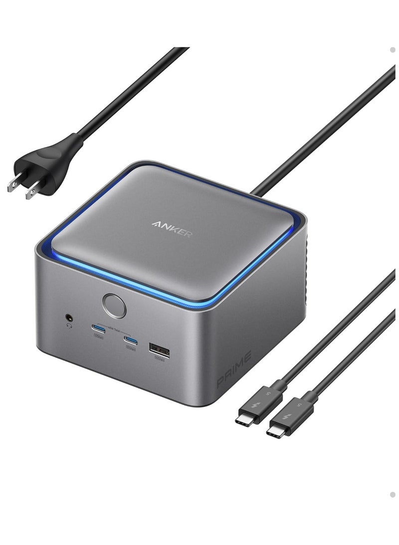 Anker Prime TB5 Docking Station, 14 Ports Thunderbolt 5 Docking Station with 140W Max Charging, 120Gbps Max Transfer, Ambient LED Lighting, Cooling System, Up to 8K Display for Thunderbolt 5/4 Laptops - Image 1
