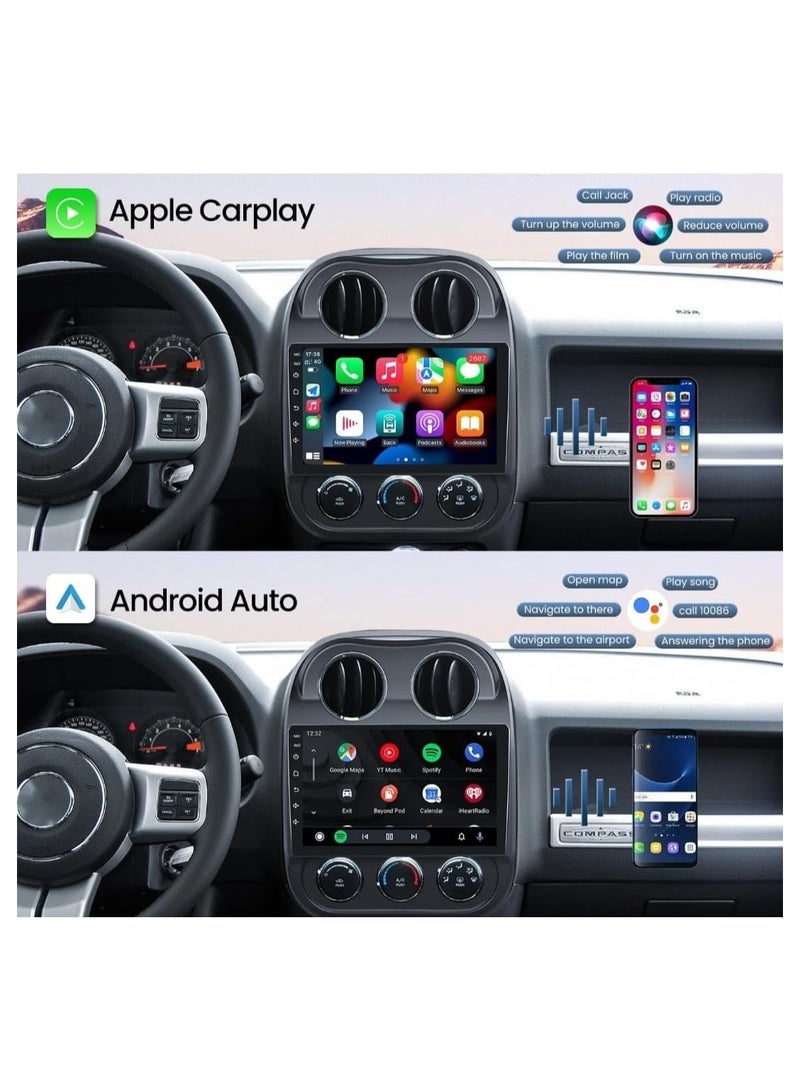 Vierex Android Car Stereo Screen For Jeep Compass Patriot 2010 2011-2016 With Apple Carplay Android Auto GPS WiFi FM 32EQ DSP Bluetooth SWC For Jeep Patriot Radio Wireless 4GB RAM 8 Core Processor - Image 2