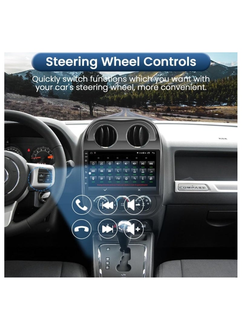 Vierex Android Car Stereo Screen For Jeep Compass Patriot 2010 2011-2016 With Apple Carplay Android Auto GPS WiFi FM 32EQ DSP Bluetooth SWC For Jeep Patriot Radio Wireless 4GB RAM 8 Core Processor - Image 3