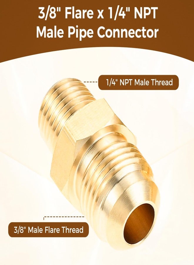 Lemfema 1/4" Male NPT Thread x 1"-20 Female Cylinder Thread Fitting, with 1/4" x 1/4" NPT Coupler, 3/8" Flare x 1/4" NPT Male Pipe Connector for BBQ, Camping, Outdoor Cooking, Solid Brass, 3 Pack - Image 5