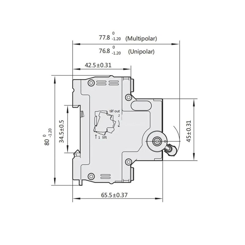 DZ47 1P 16A Miniature Circuit Breaker MCB with Indication - Image 5