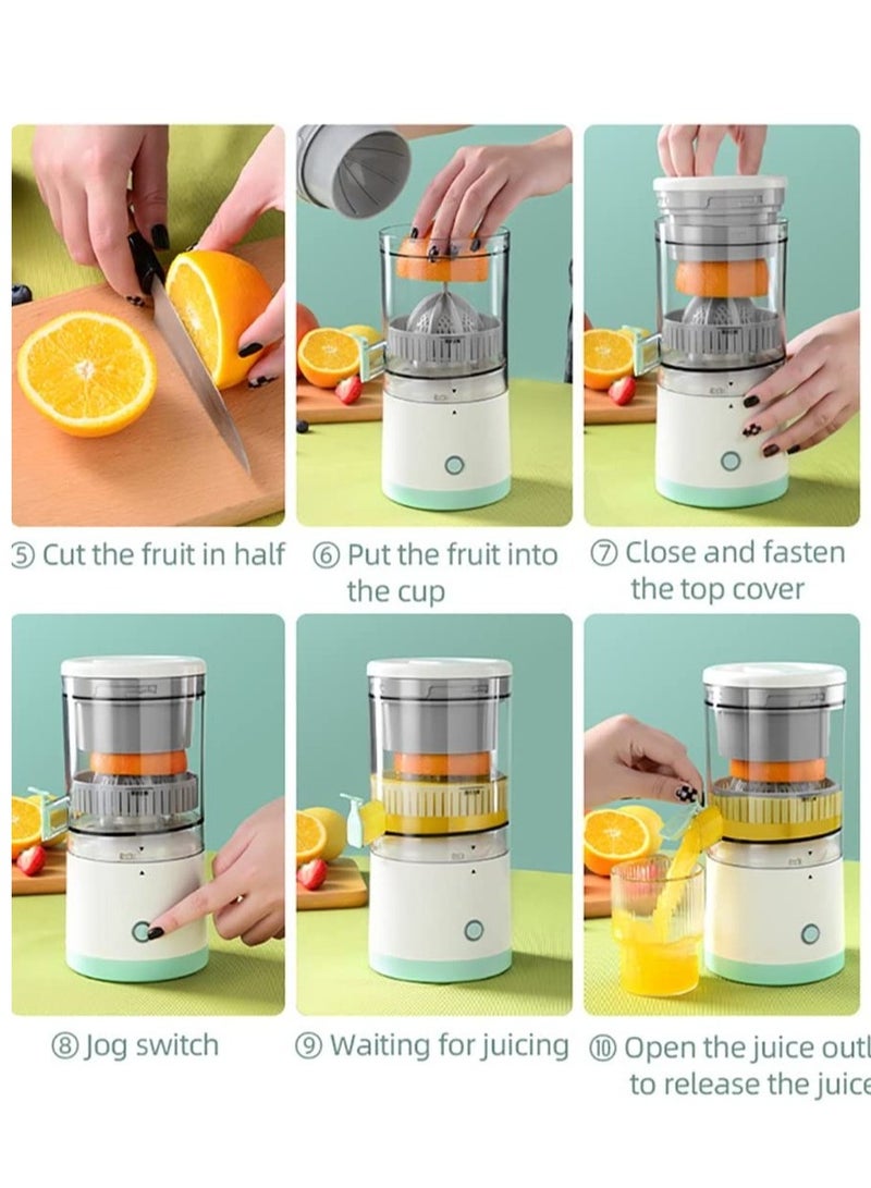ELTRAZONE Wireless Citrus Juicer, Wireless Electric Electric Juicers, Orange Juice Squeezer with USB Charging Cable, Juicer Extractor for Citrus Apple Grapefruit Pear - Image 3