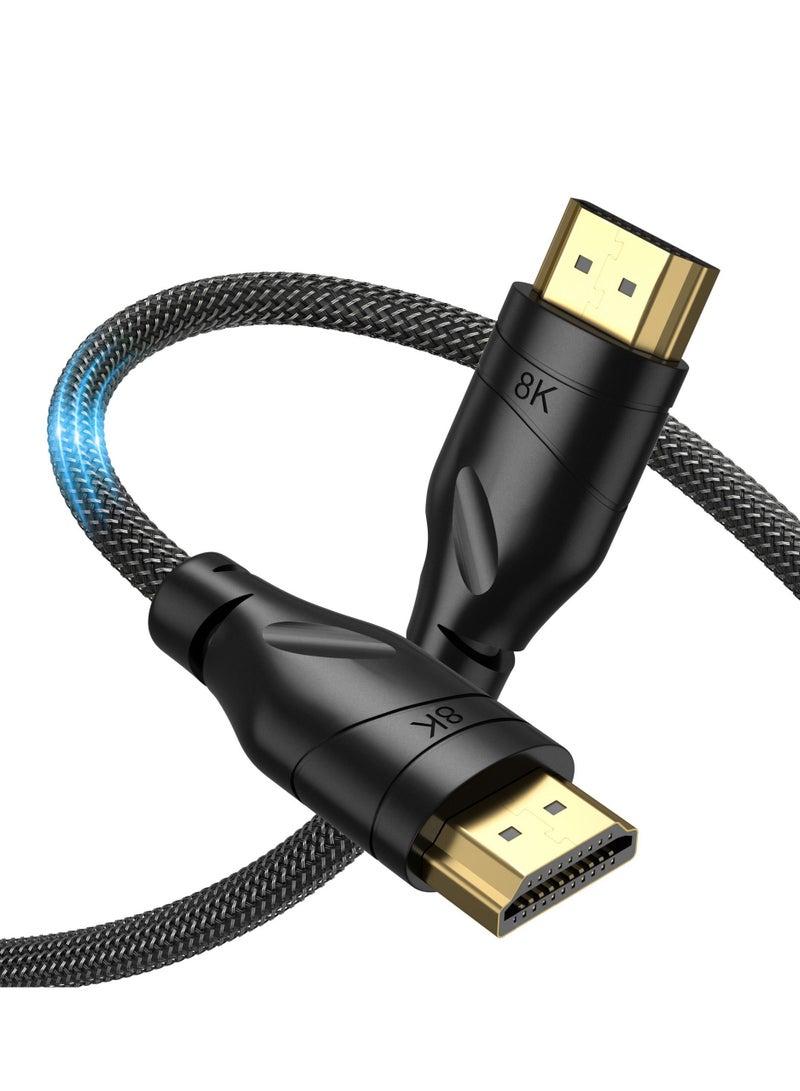 Y&D 8k HDMI Cable, Ultra HD High Speed Cable @60Hz 7680P Dolby Vision HDCP 2.2 HDR10+ 4:4:4 HDR eARC Compatible with PS5, PS4, Xbox Series X, QLED TV, UHD Blu-Ray, Etc. - Image 1