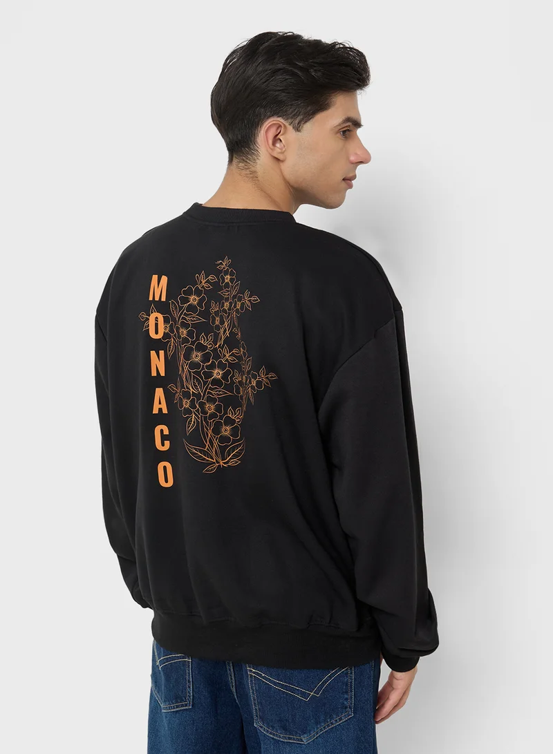 سفنتي فايف Oversized Basic Sweatshirt