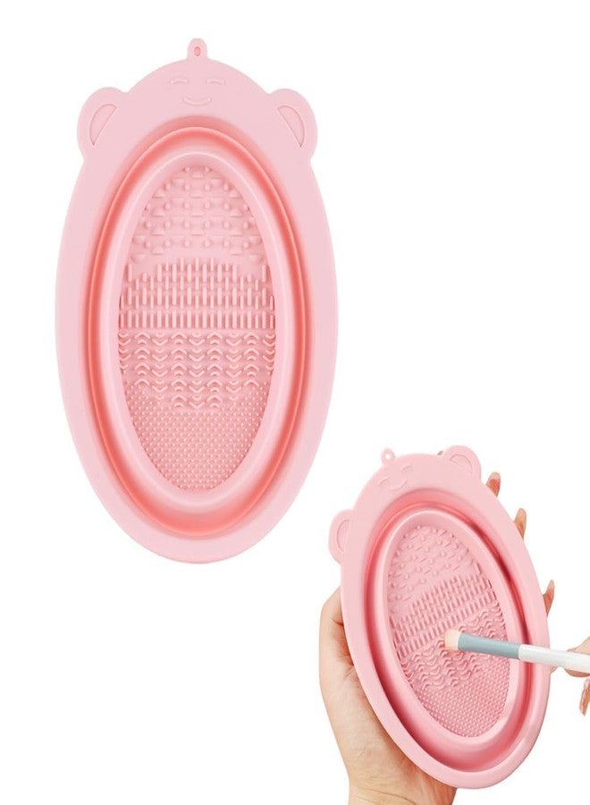 NANIAAY Foldable Silicone Makeup Brush Cleaner Mat Or Bowl,Makeup Brush Cleaning Mat, Portable Cleaning Tool For Brushes, Powder Puffs, And Sponges - Image 1