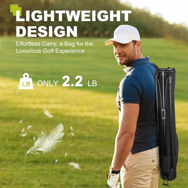 uniHimal Golf Lightweight Stand Carry Bag - Durable Pitch n Putt Golf Bag for Driving Range and Par 3 Courses - 31.5 inches Tall - Image 3
